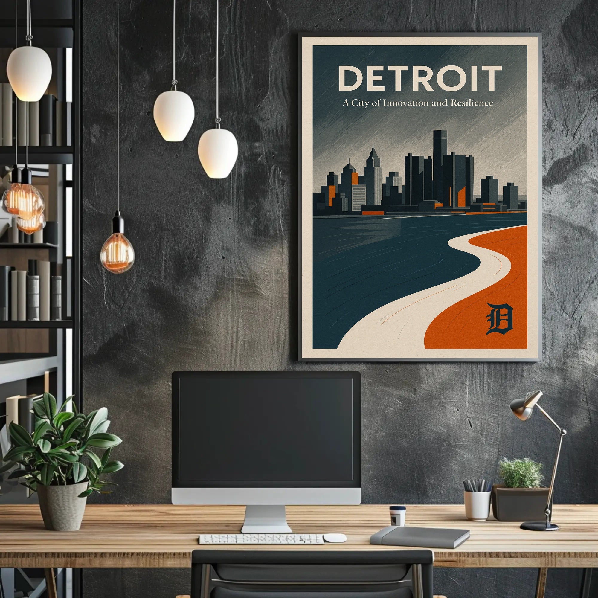 Detroit Innovation and Resilience Poster PosterGoat