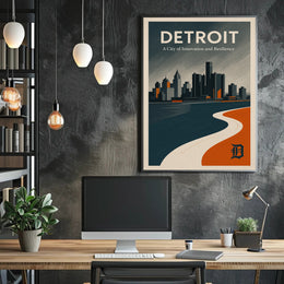 Detroit Innovation and Resilience Poster PosterGoat