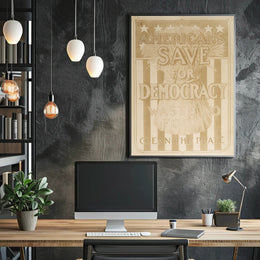 Save for Democracy Patriotic World War I Propaganda Poster PosterGoat