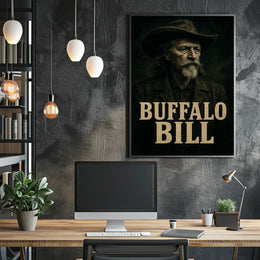 Western Cowboy Sepia Portrait Historical or Presidential Poster