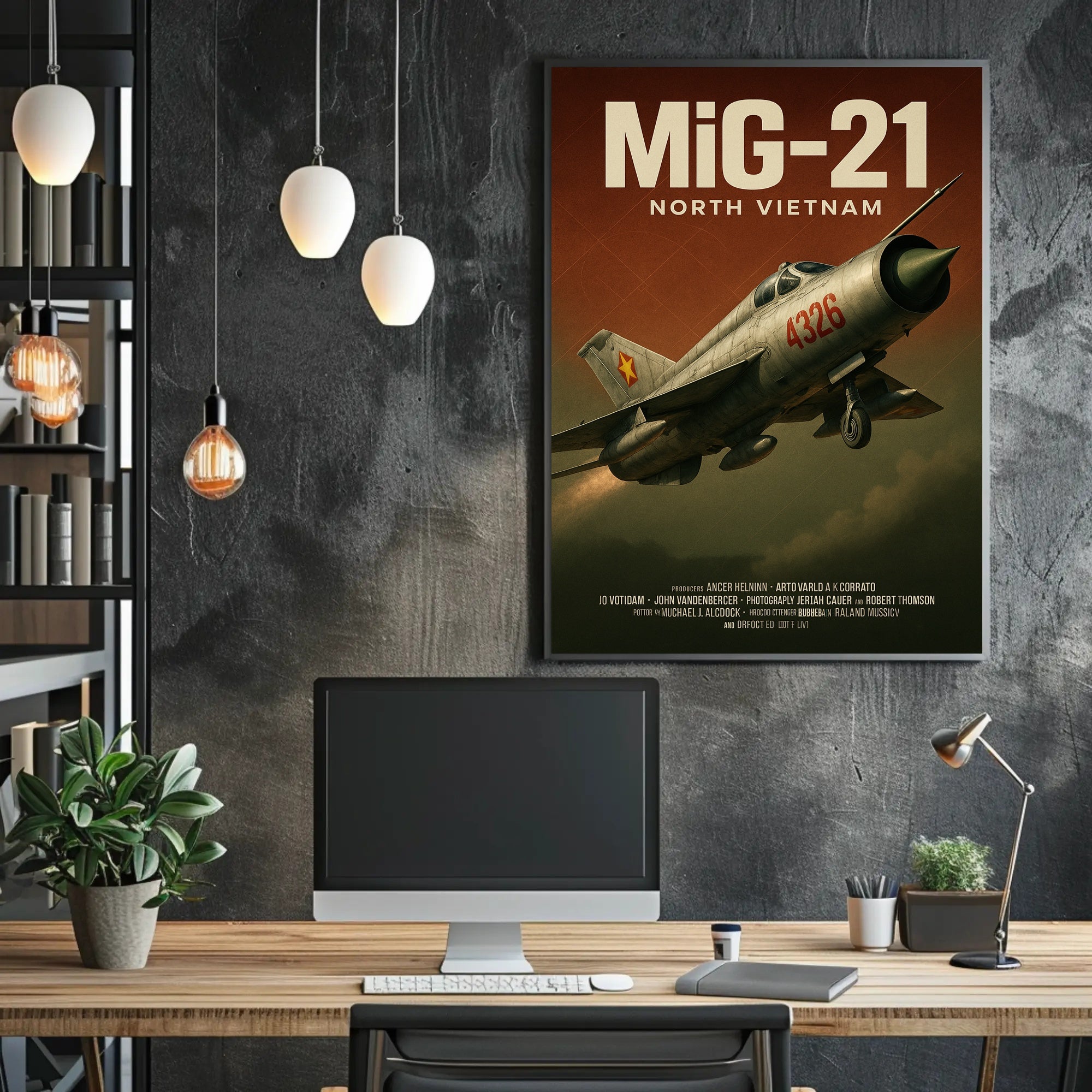 MiG-21 Fighter Jet Vietnam War Historical Poster