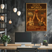 1950 World Championship Argentina vs. USA Poster