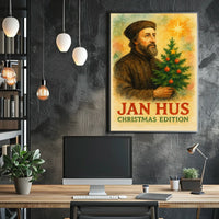 Historical Figure in Christmas Attire - Cultural or Heritage Poster