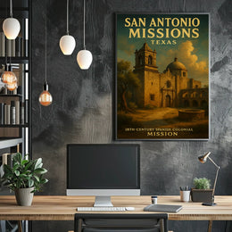 San Antonio Missions Poster
