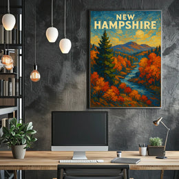 New Hampshire Autumn Landscape Poster