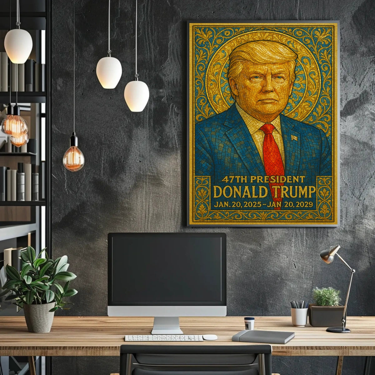 Donald Trump Majestic Mosaic Baroque Patriot Poster