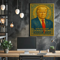 Donald Trump Majestic Mosaic Baroque Patriot Poster
