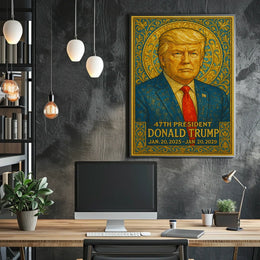 Donald Trump Majestic Mosaic Baroque Patriot Poster