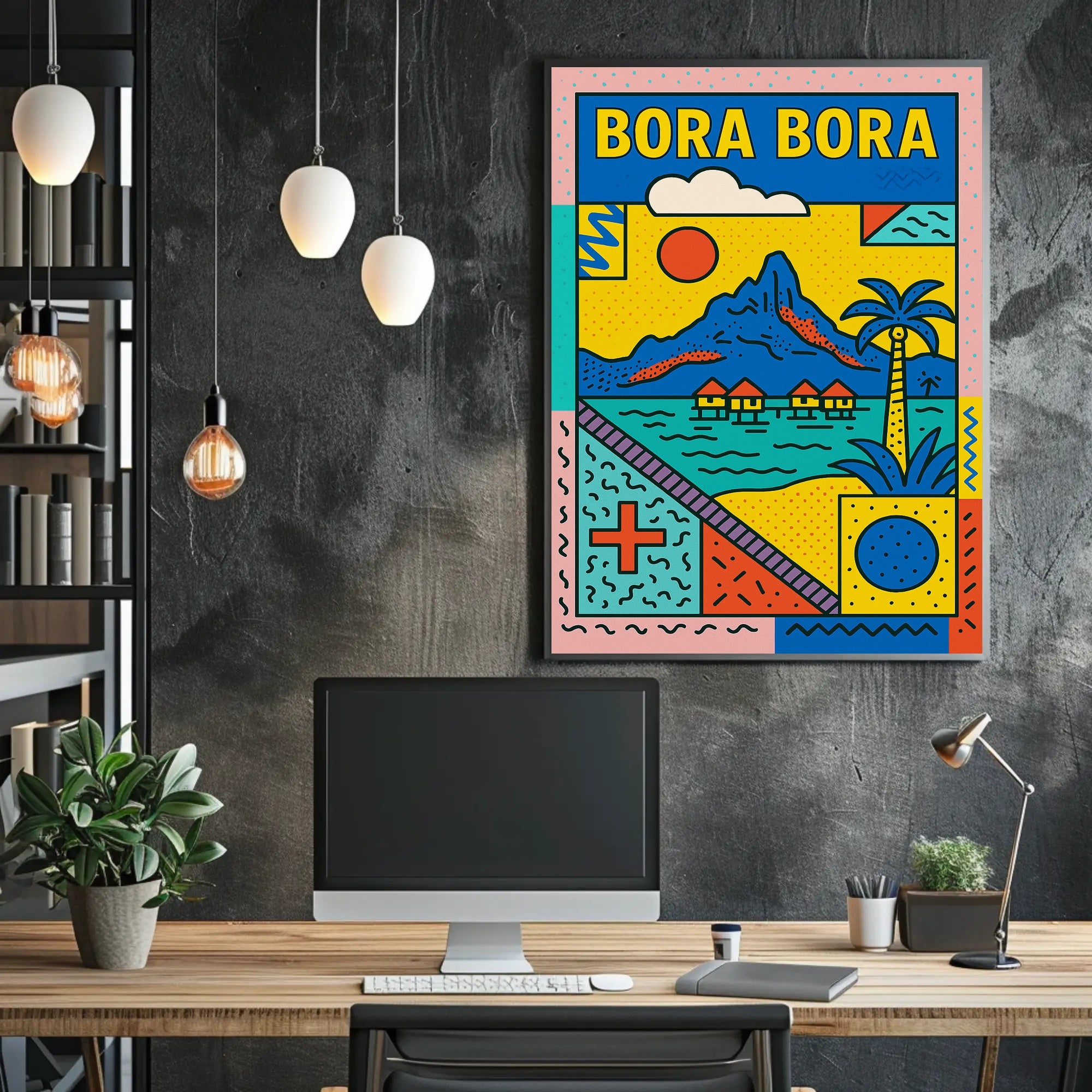 Bora Bora Pop Art Travel Poster PosterGoat