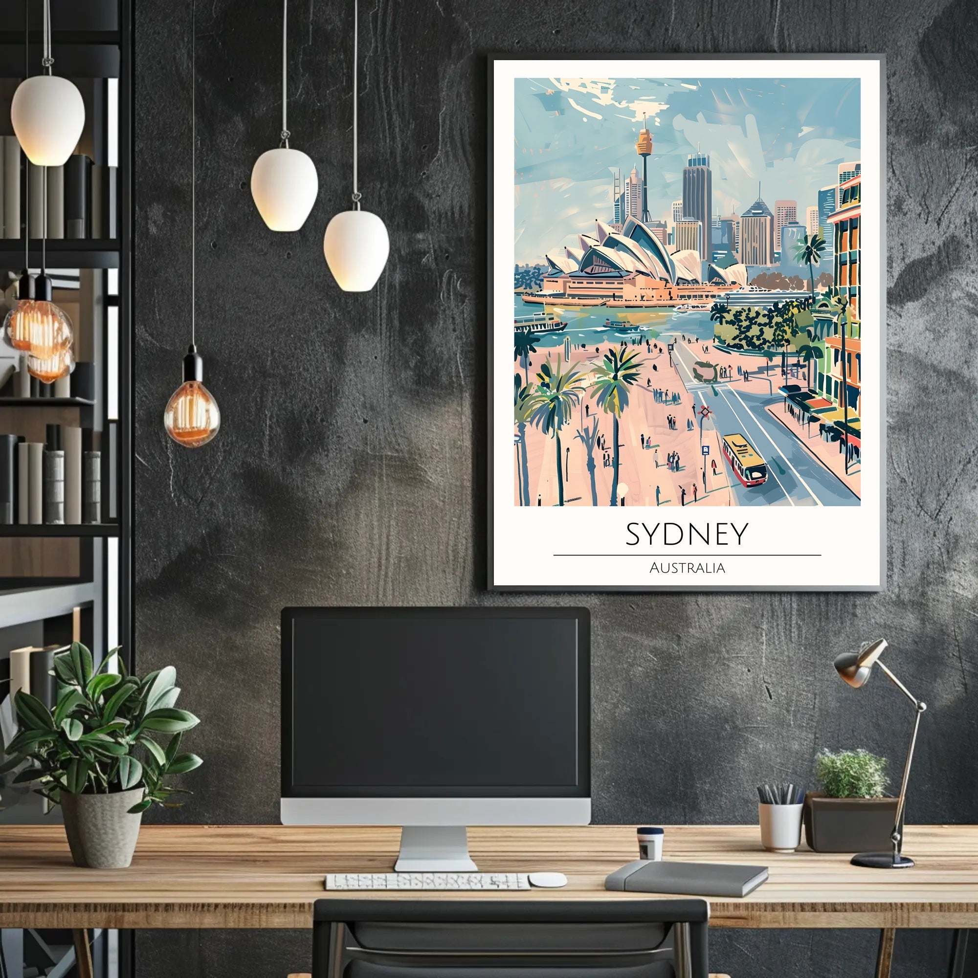 Vibrant Sydney Skyline Poster PosterGoat