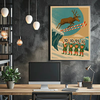 Reindeer Ski Jumping Extravaganza Poster