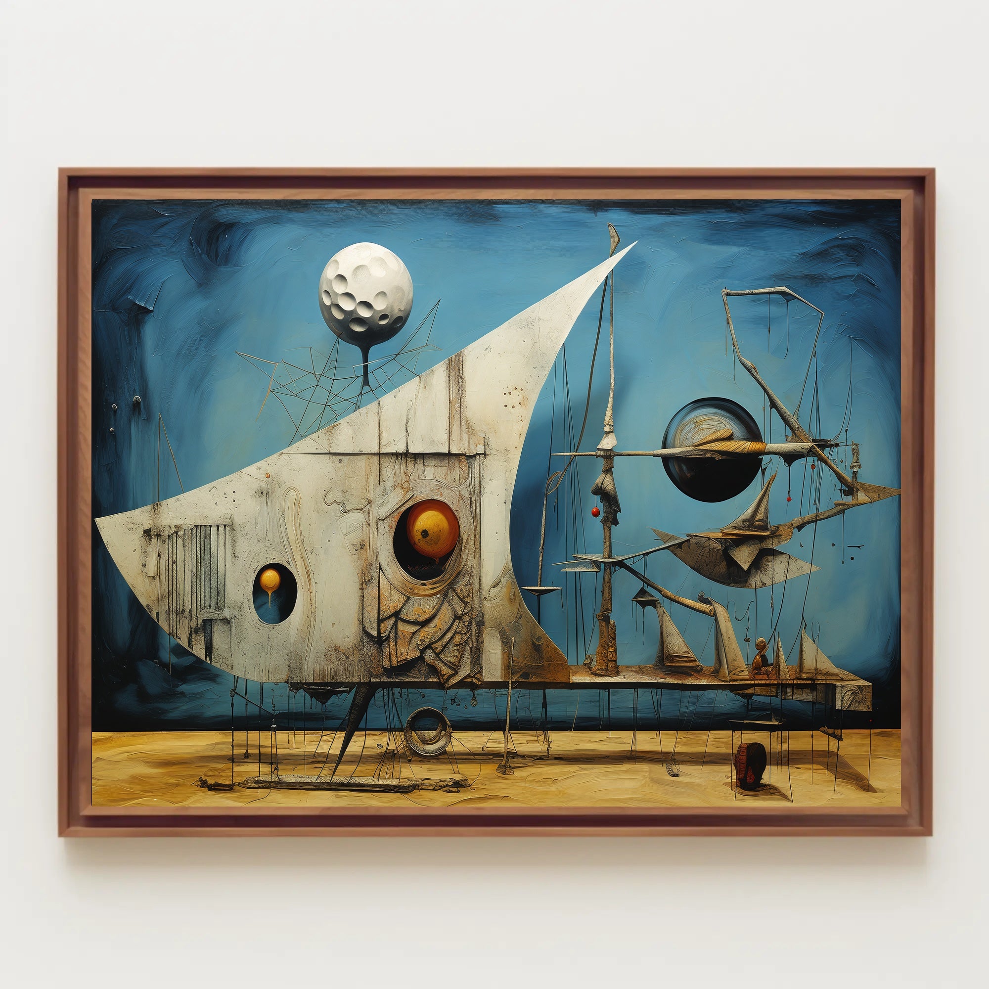 Surreal Dreamscape with Celestial Elements Abstract or Artistic Poster