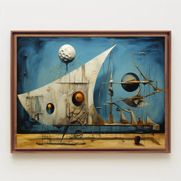 Surreal Dreamscape with Celestial Elements Abstract or Artistic Poster