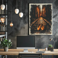 Serene European Street Ballet Flats Art Poster