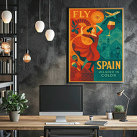 Fly to Spain Wander in Color Poster