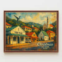 Christmas Island Artistic Townscape Poster
