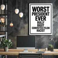 Bold Critique of American Leadership Political or Propaganda Poster