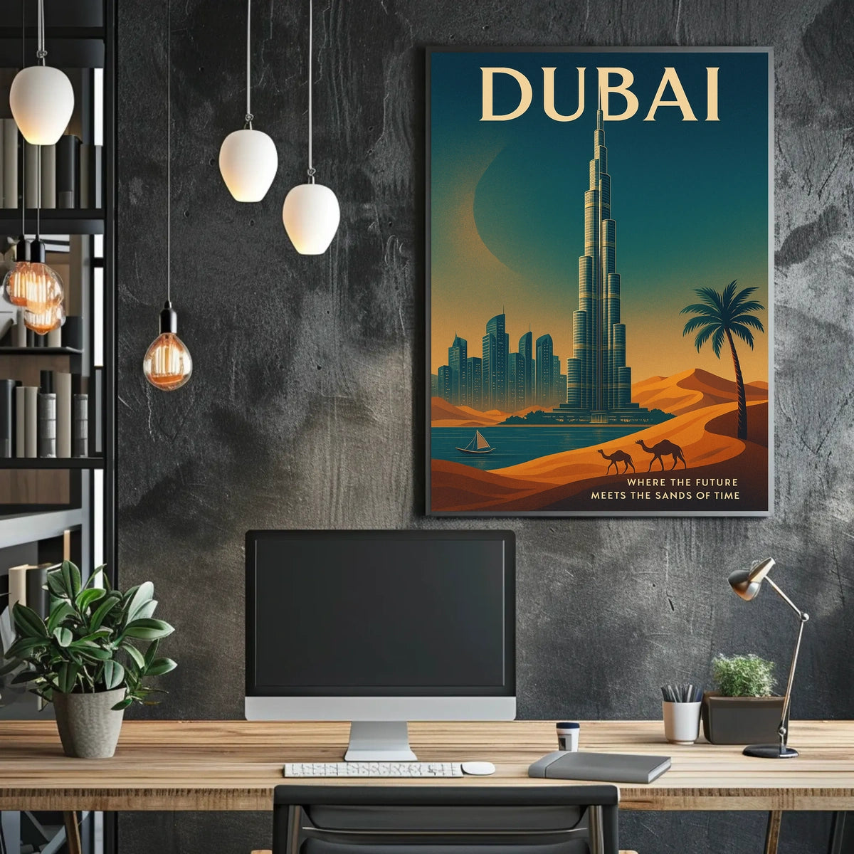Dubai Where The Future Meets The Sands Poster