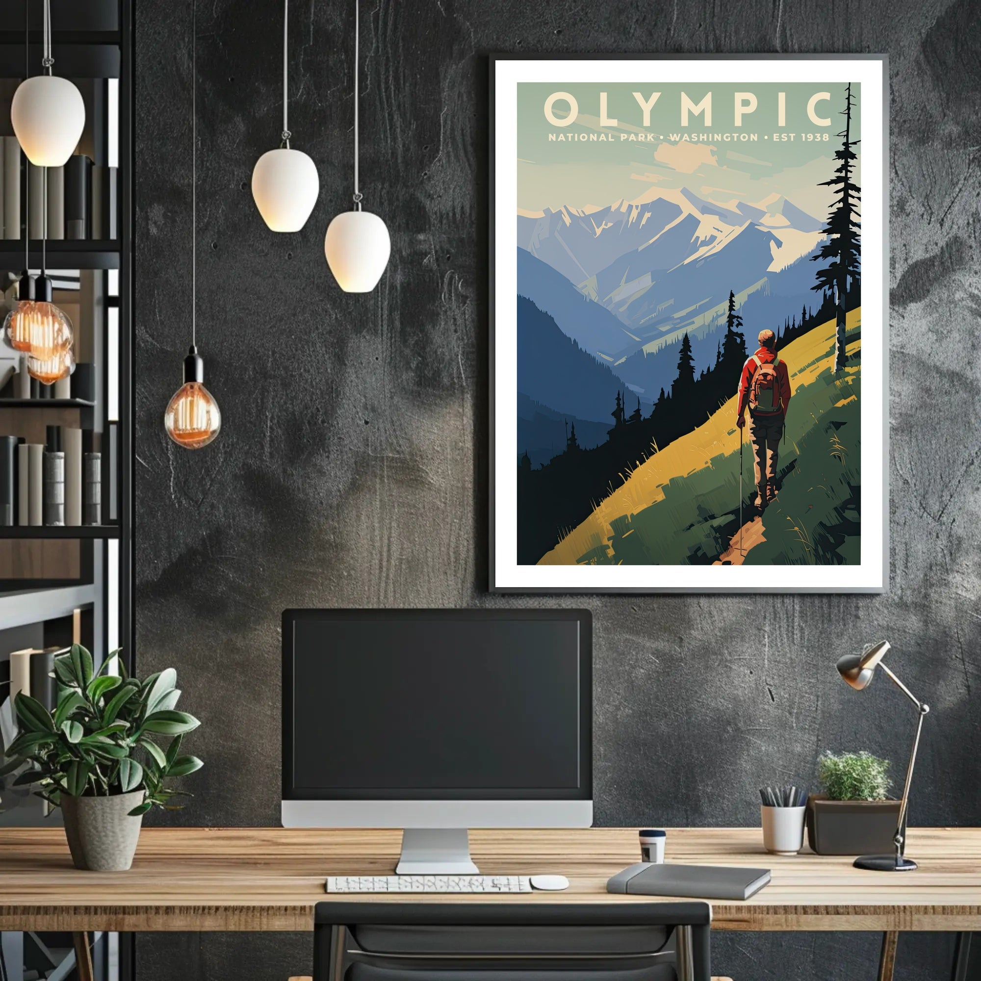 Olympic National Park Scenic Poster Wall Art Print