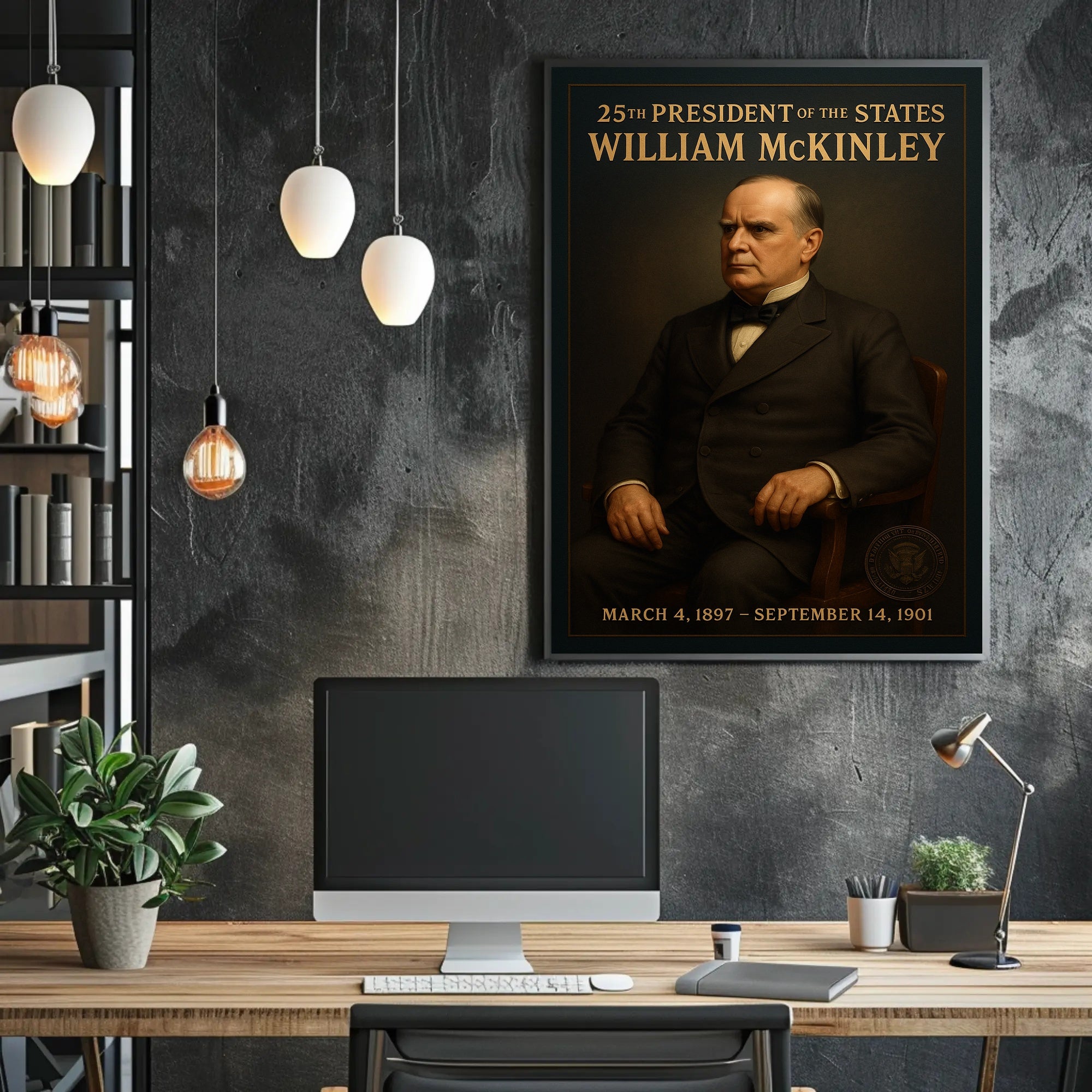William McKinley Historical Portrait Presidential Poster PosterGoat