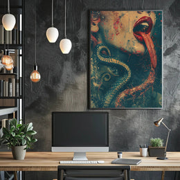 Serpentine Allure Art Poster for Home Decor PosterGoat