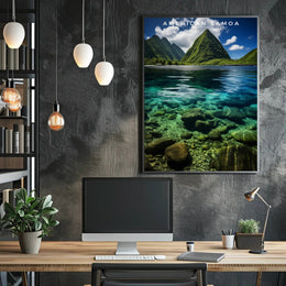 American Samoa Tranquil Waters Poster Travel Wall Art