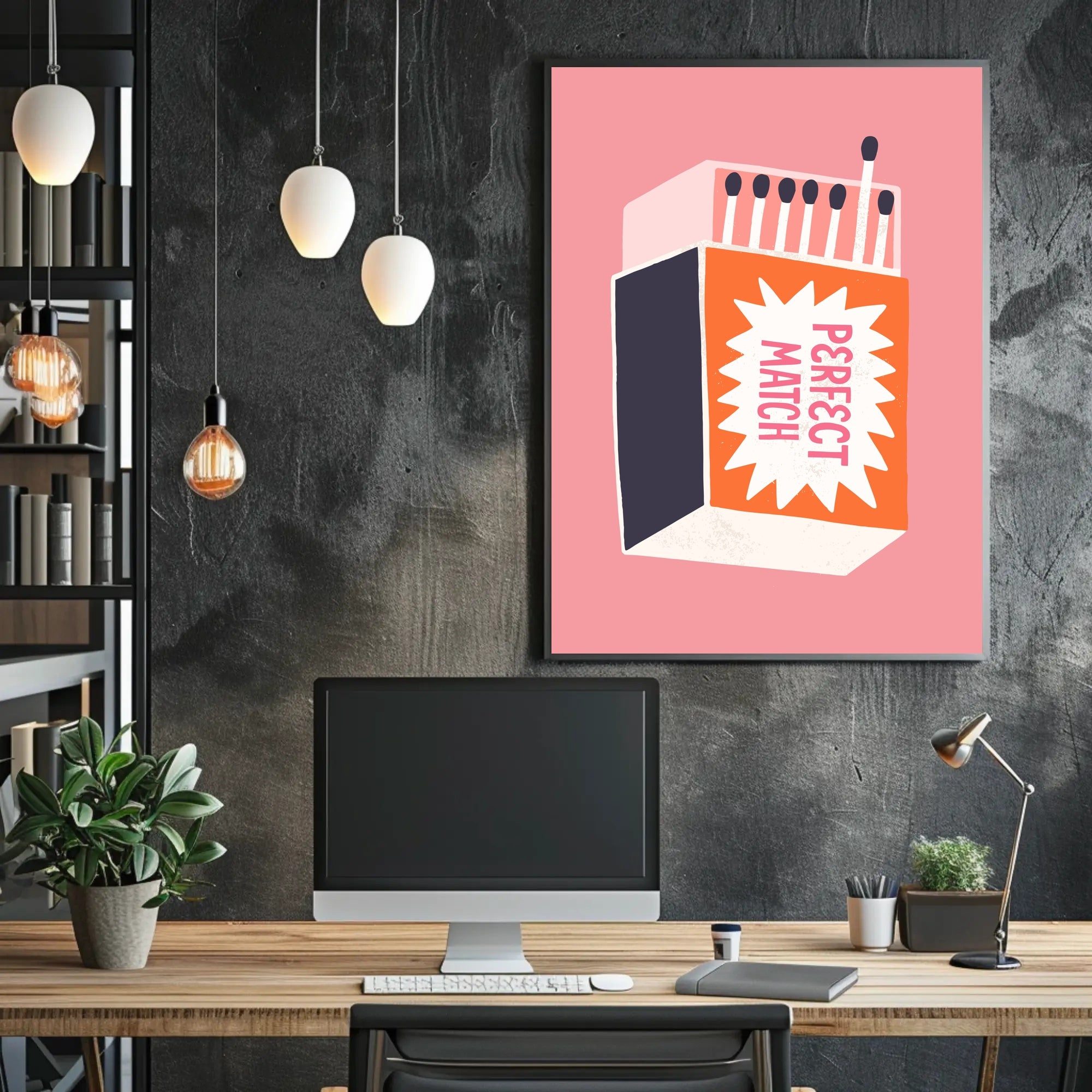 Perfect Match Graphic Art Poster - Artistic Poster PosterGoat