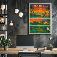 Naples Florida Poster Vibrant Coastal Wall Art For Home