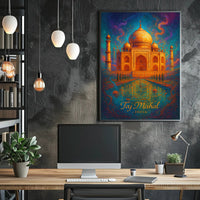 Taj Mahal Artistic Travel Poster