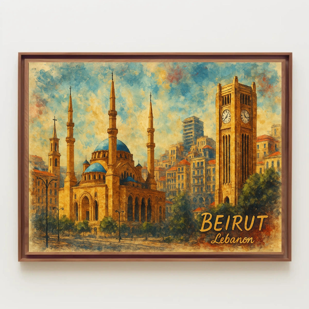 Beirut Landmarks Poster