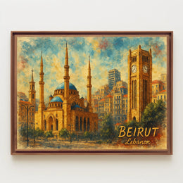 Beirut Landmarks Poster
