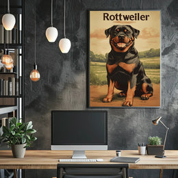 Rottweiler Portrait Poster