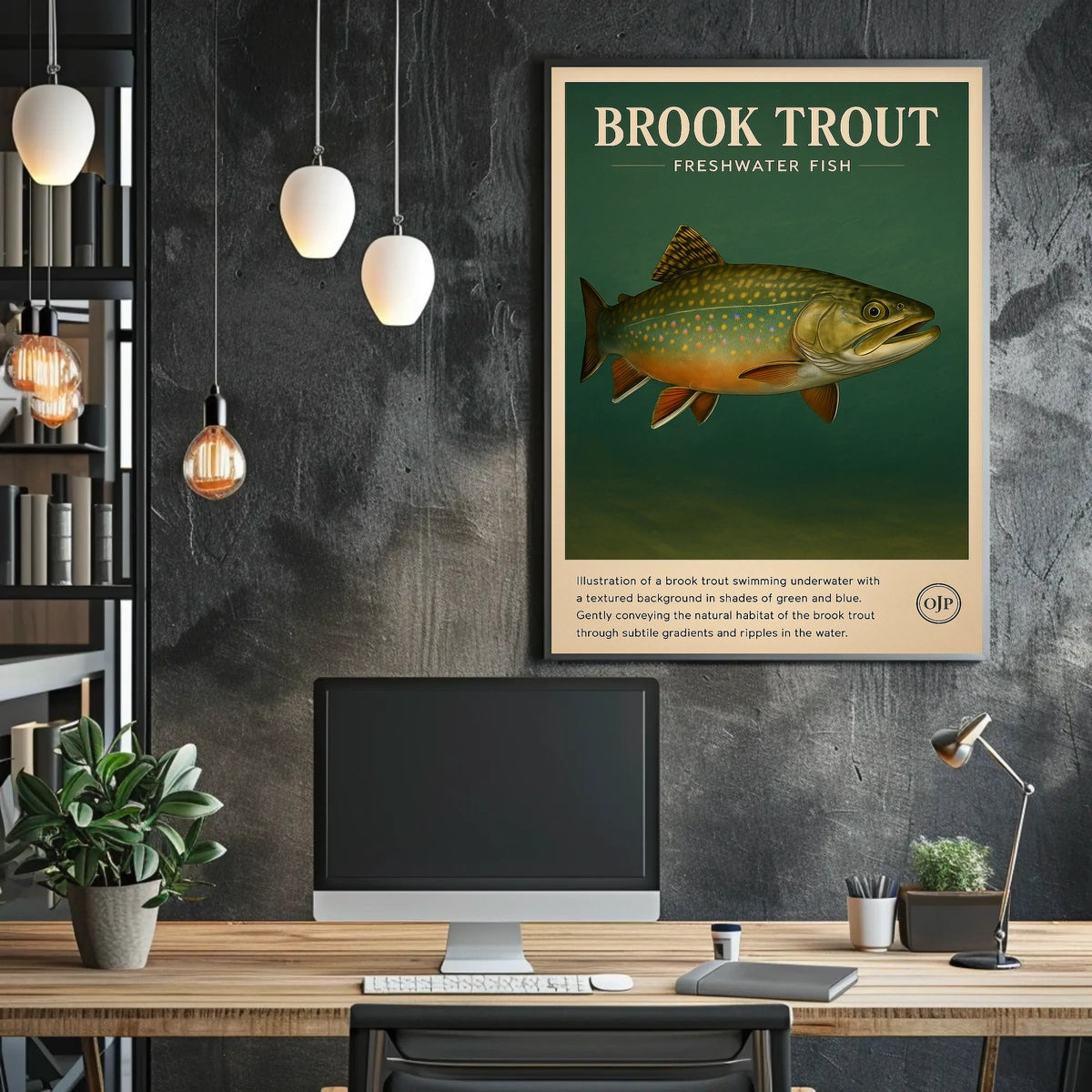 Brook Trout Freshwater Fish Poster