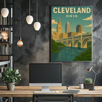 Cleveland, Ohio Cityscape Poster