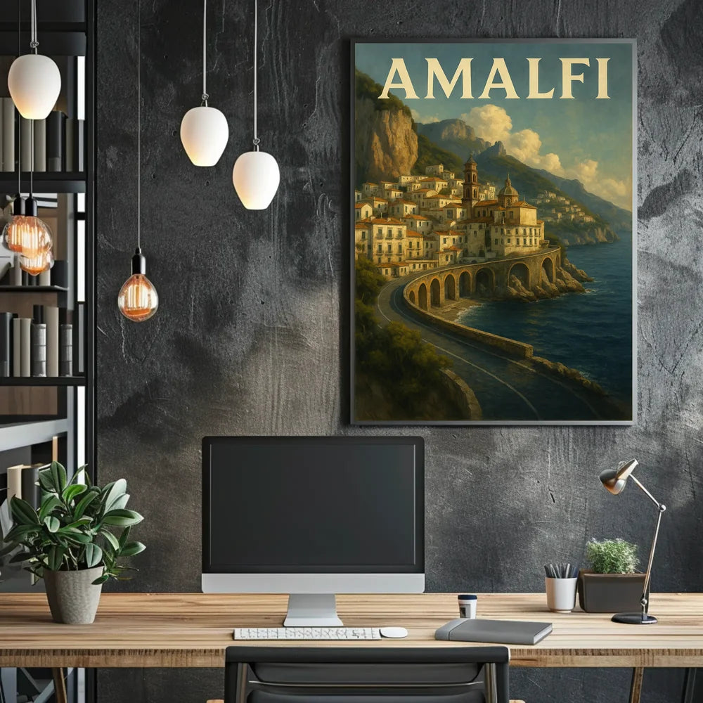 Hyperrealistic Amalfi Poster High Resolution Art Lovers