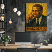 Malcolm X A Powerful Portrait Poster