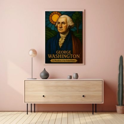 George Washington First President Portrait Travel Poster
