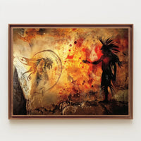 Prehistoric Cave Art Poster: Indigenous Heritage Design