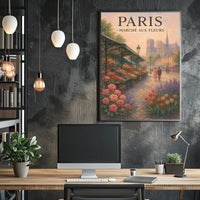 Paris Marché Aux Fleurs Poster
