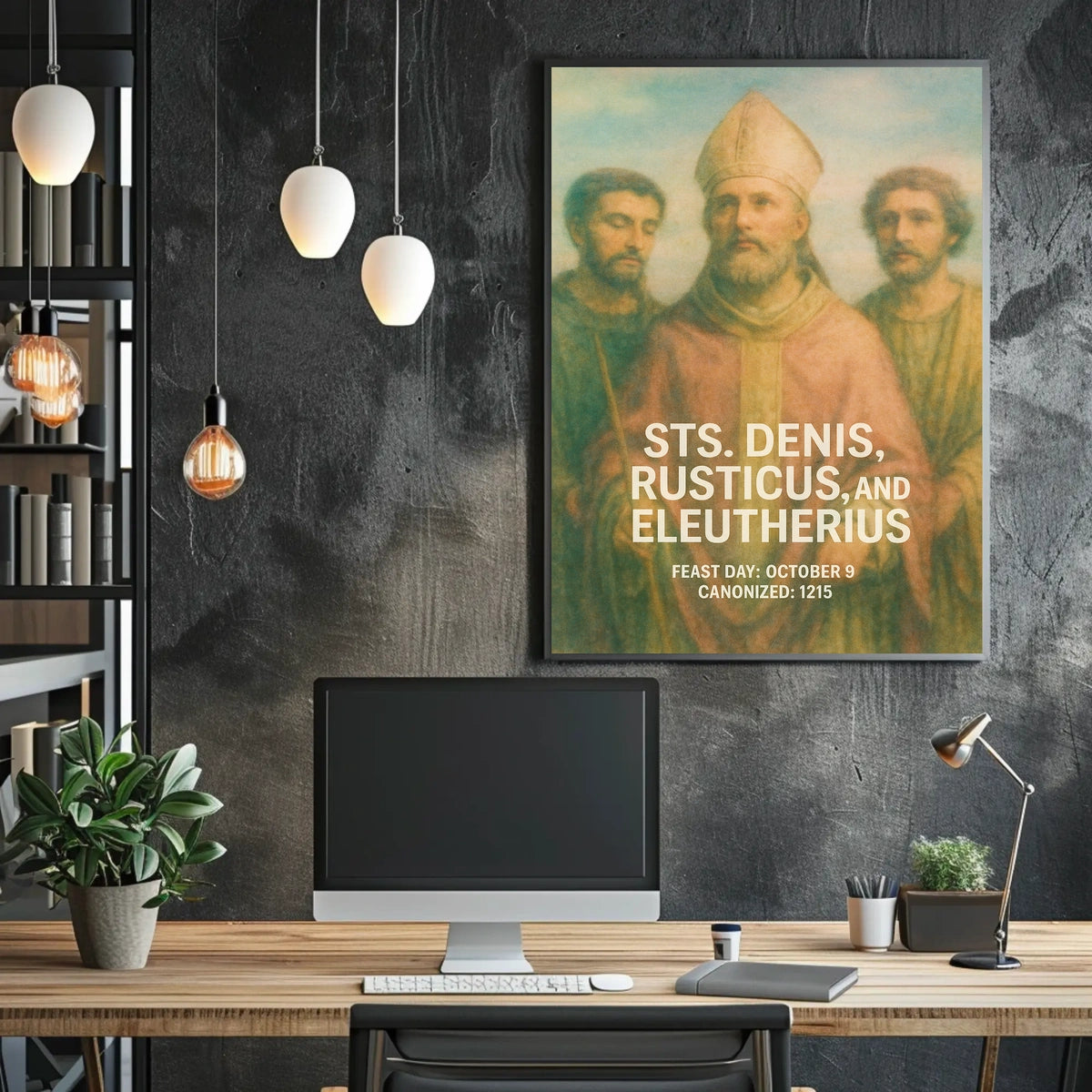 Saints Denis, Rusticus, And Eleutherius Poster