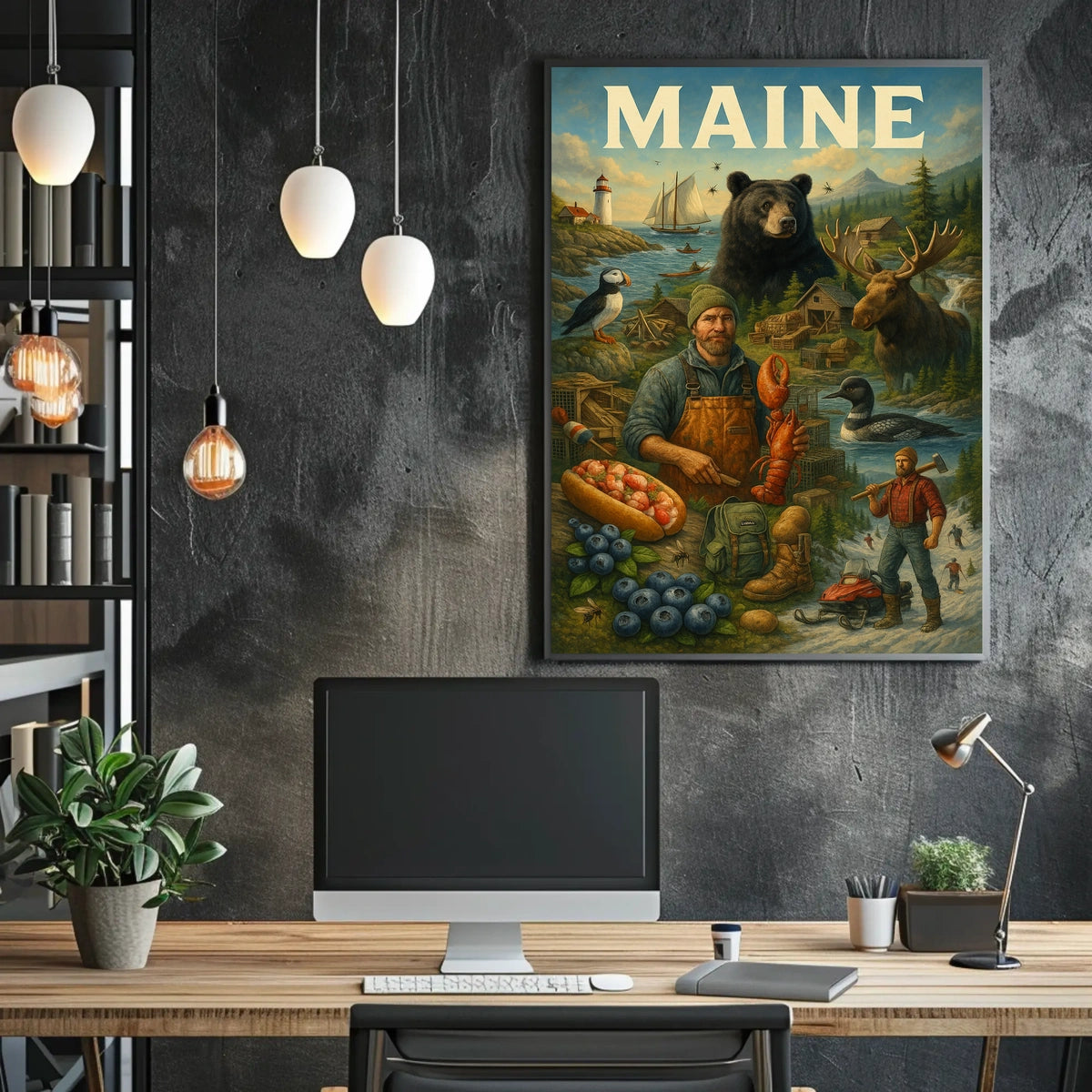 Discover Maine Poster