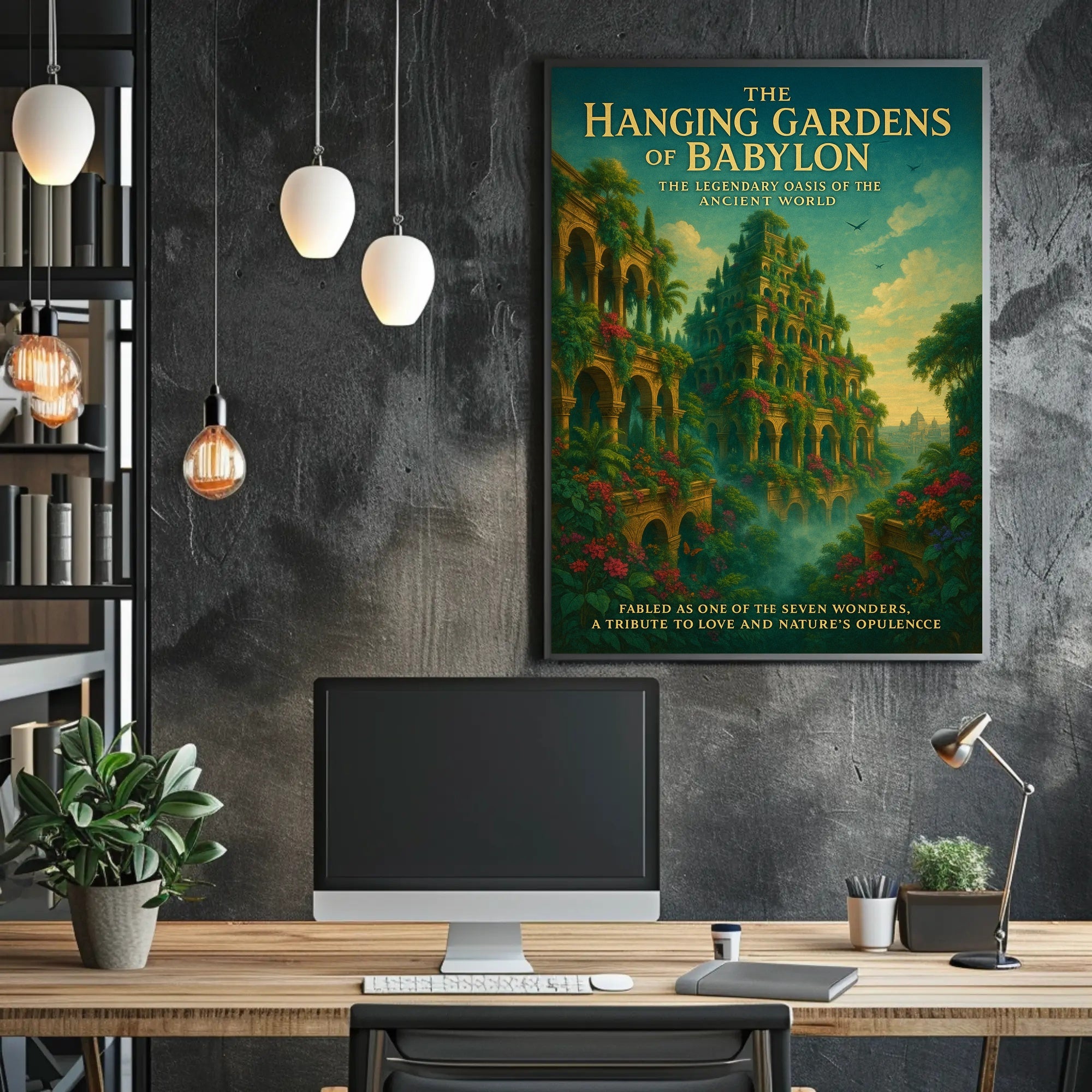 Hanging Gardens of Babylon Romantic Cultural or Heritage Poster