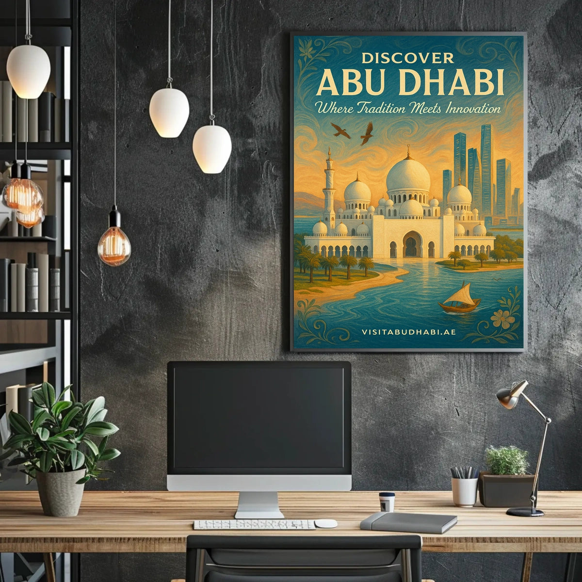 Abu Dhabi Elegance Explore Tradition & Modernity Travel Poster