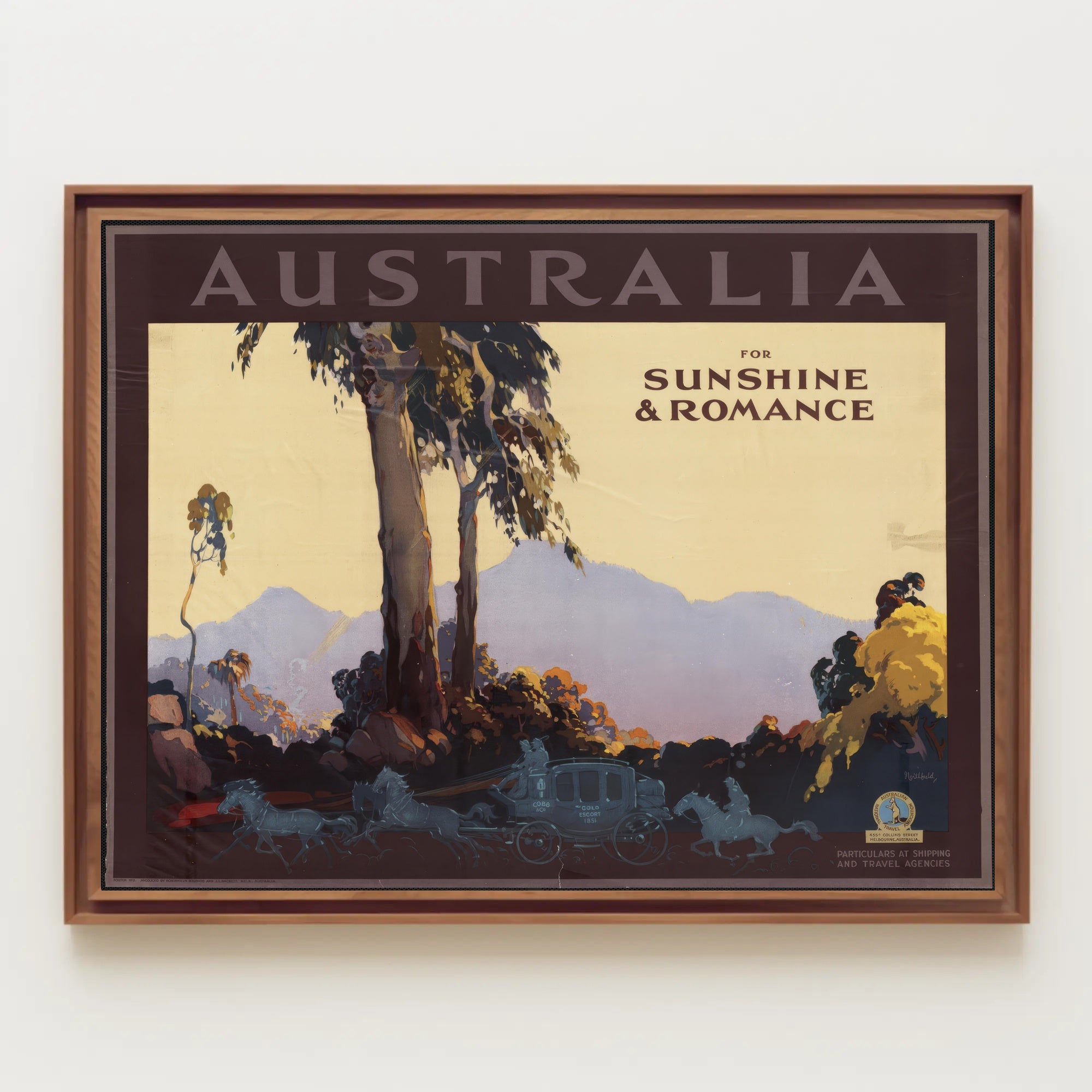 Australia Romantic Getaway Vintage Poster PosterGoat