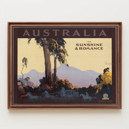 Australia Romantic Getaway Vintage Poster PosterGoat