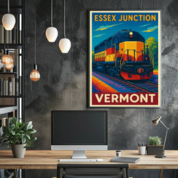 Essex Junction Train Vermont Poster