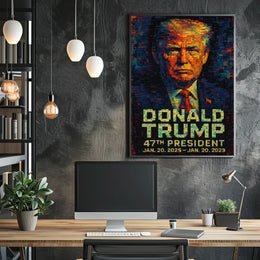 The Dynamic Persona of Donald Trump A Mosaic Fusion Poster