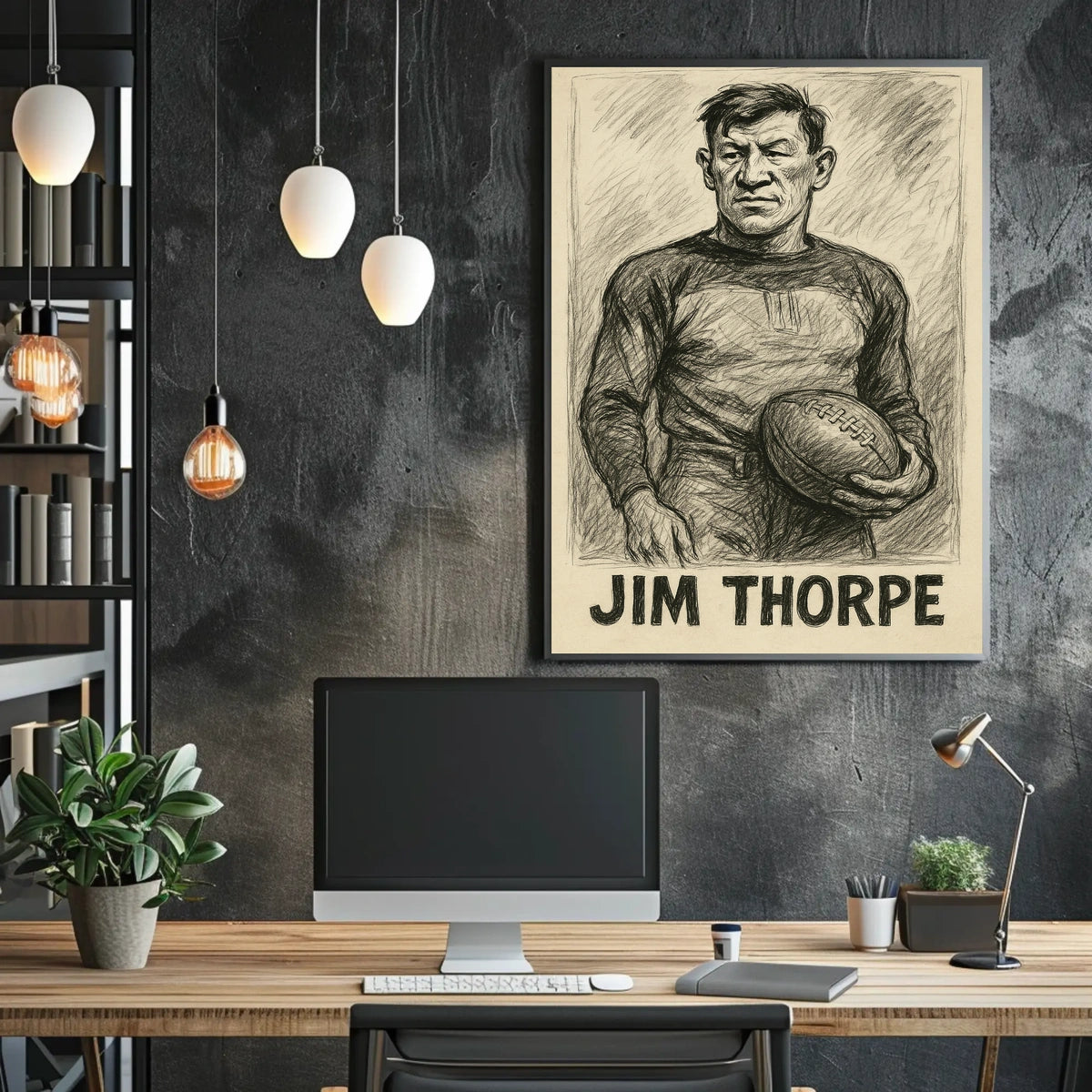 Jim Thorpe Athletic Icon Poster