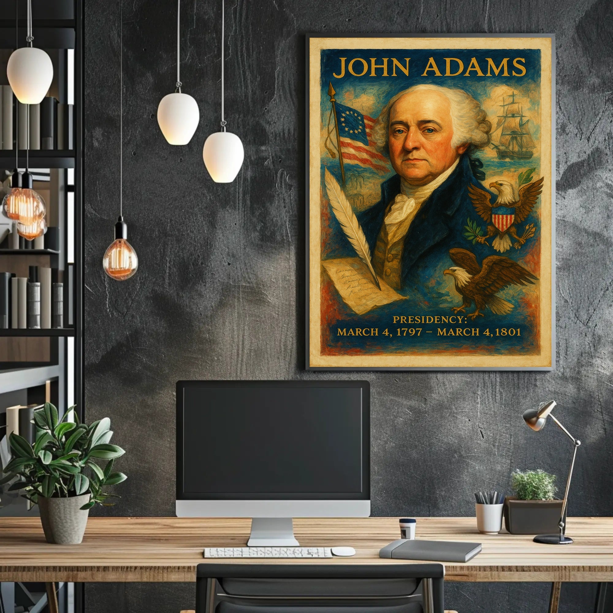 John Adams 2nd President Poster