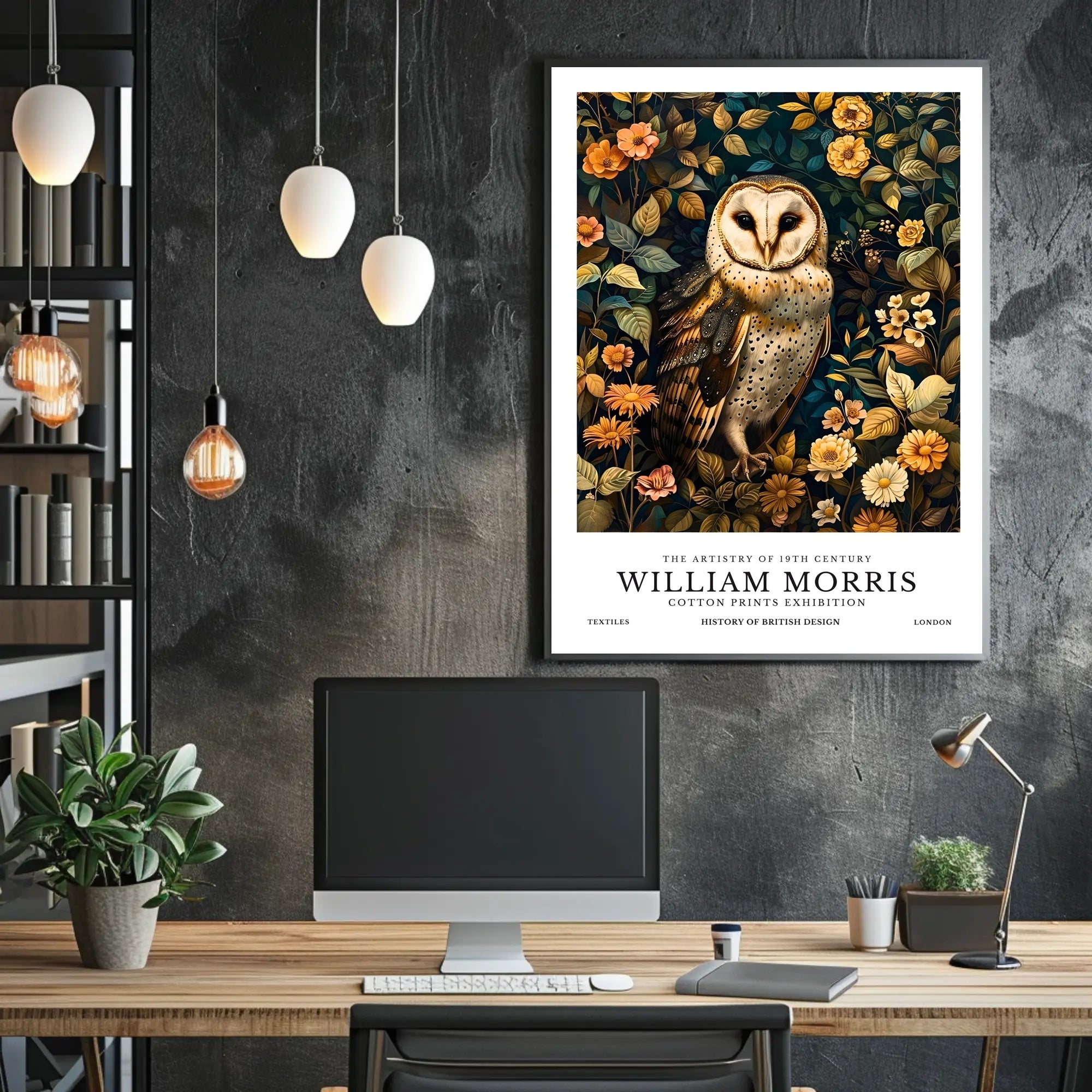 William Morris Nature Exhibition Vintage Artistic Poster
